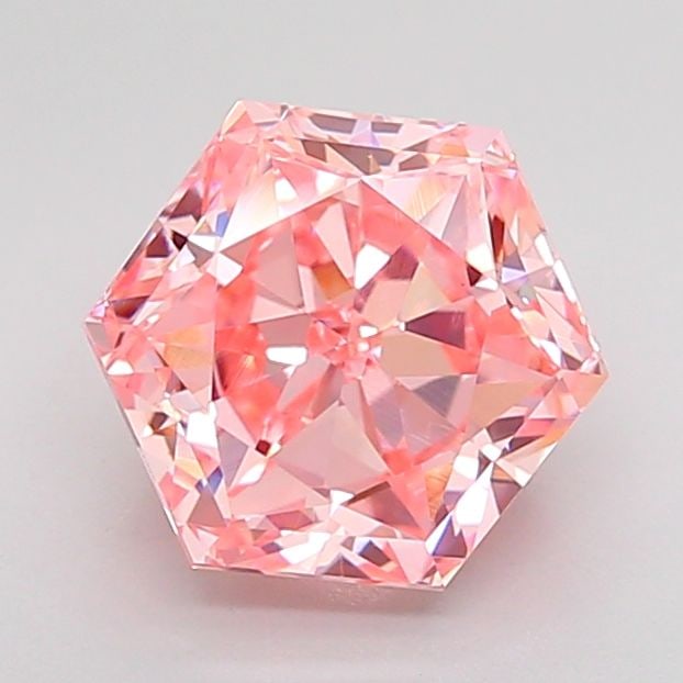 Loose Diamond - HEXAGONAL 2.0ct Fancy Vivid Pink VVS2: Loose Diamond - HEXAGONAL 2.0ct Fancy Vivid Pink VVS2 Source: This is a real non-mined Diamond that has been grown in a lab Shape: HEXAGONAL Carats: 2.0 Color: Fancy Vivid Pink Certification: IGI Vide
