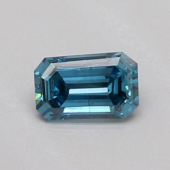 Loose Diamond - EMERALD 0.21ct Fancy Vivid Blue VS2: Loose Diamond - EMERALD 0.21ct Fancy Vivid Blue VS2 Source: This is a real non-mined Diamond that has been grown in a lab Shape: EMERALD Carats: 0.21 Color: Fancy Vivid Blue Certification: IGI Video: