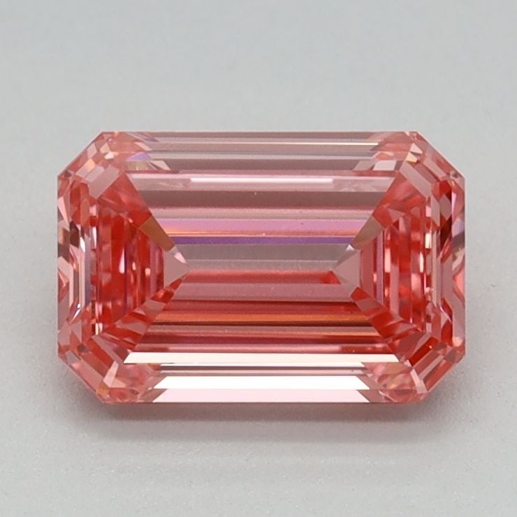 Loose Diamond - EMERALD 0.91ct Fancy Vivid Pink VS1: Loose Diamond - EMERALD 0.91ct Fancy Vivid Pink VS1 Source: This is a real non-mined Diamond that has been grown in a lab Shape: EMERALD Carats: 0.91 Color: Fancy Vivid Pink Certification: IGI Video: