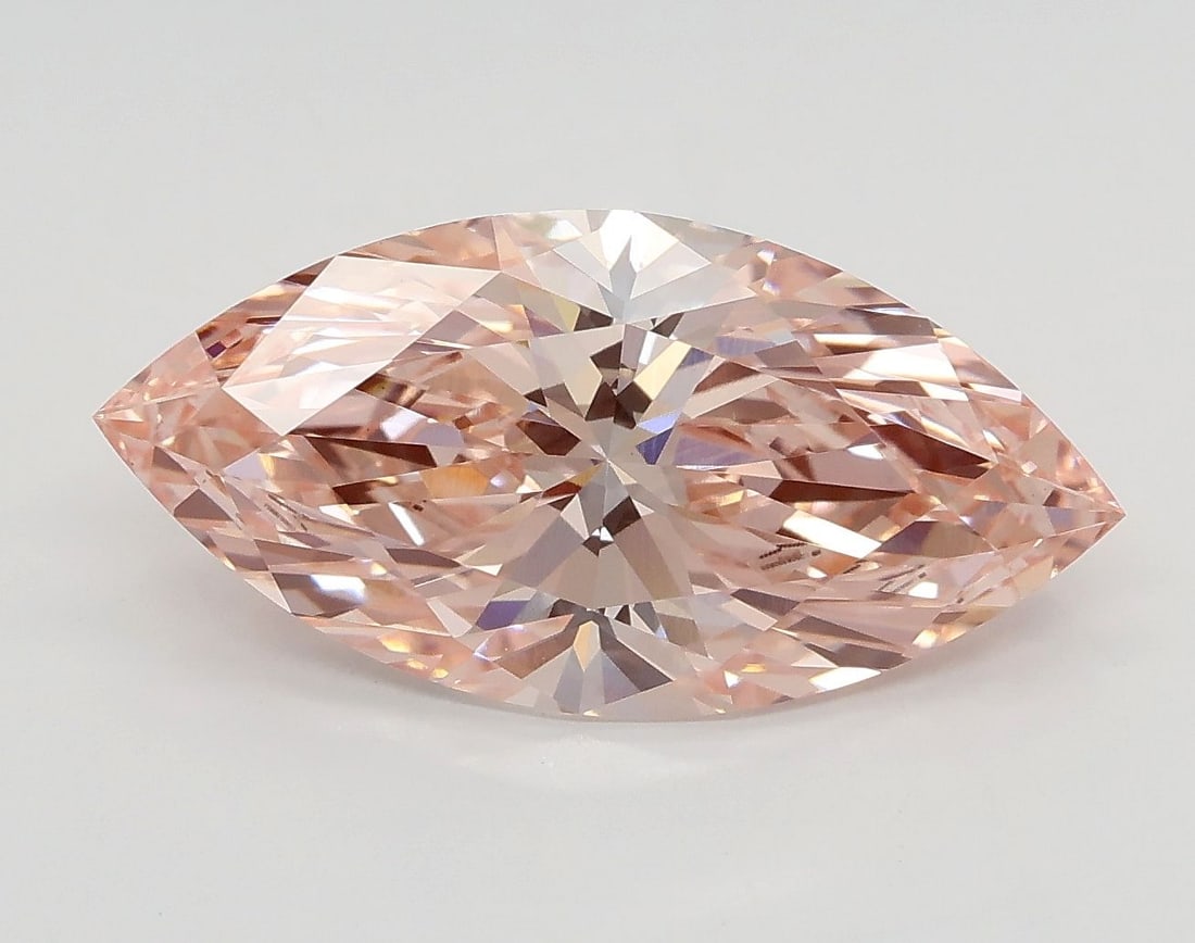 Loose Diamond - MARQUISE 2.02ct Fancy Intense Pink VS1: Loose Diamond - MARQUISE 2.02ct Fancy Intense Pink VS1 Source: This is a real non-mined Diamond that has been grown in a lab Shape: MARQUISE Carats: 2.02 Color: Fancy Intense Pink Certification: IGI V