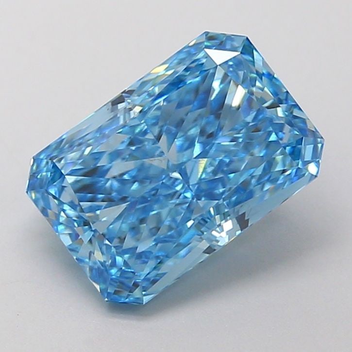 Loose Diamond - RADIANT 2.02ct Fancy Vivid Blue VS1: Loose Diamond - RADIANT 2.02ct Fancy Vivid Blue VS1 Source: This is a real non-mined Diamond that has been grown in a lab Shape: RADIANT Carats: 2.02 Color: Fancy Vivid Blue Certification: IGI Video: