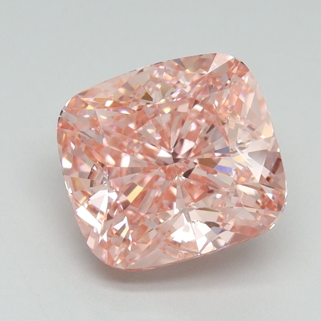 Loose Diamond - CUSHION BRILLIANT 4.5ct Fancy Vivid Pink VS1: Loose Diamond - CUSHION BRILLIANT 4.5ct Fancy Vivid Pink VS1 Source: This is a real non-mined Diamond that has been grown in a lab Shape: CUSHION BRILLIANT Carats: 4.5 Color: Fancy Vivid Pink Certific
