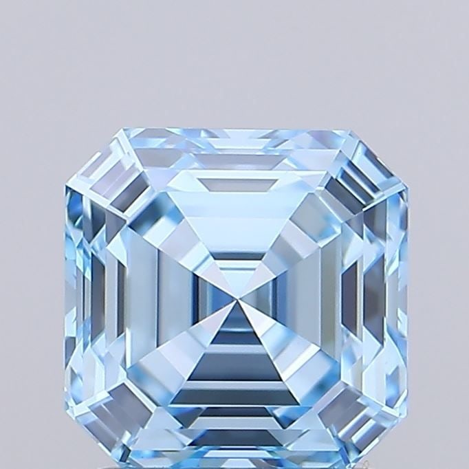 Loose Diamond - ASSCHER 2.0ct Fancy Intense Blue VVS2: Loose Diamond - ASSCHER 2.0ct Fancy Intense Blue VVS2 Source: This is a real non-mined Diamond that has been grown in a lab Shape: ASSCHER Carats: 2.0 Color: Fancy Intense Blue Certification: IGI Vide
