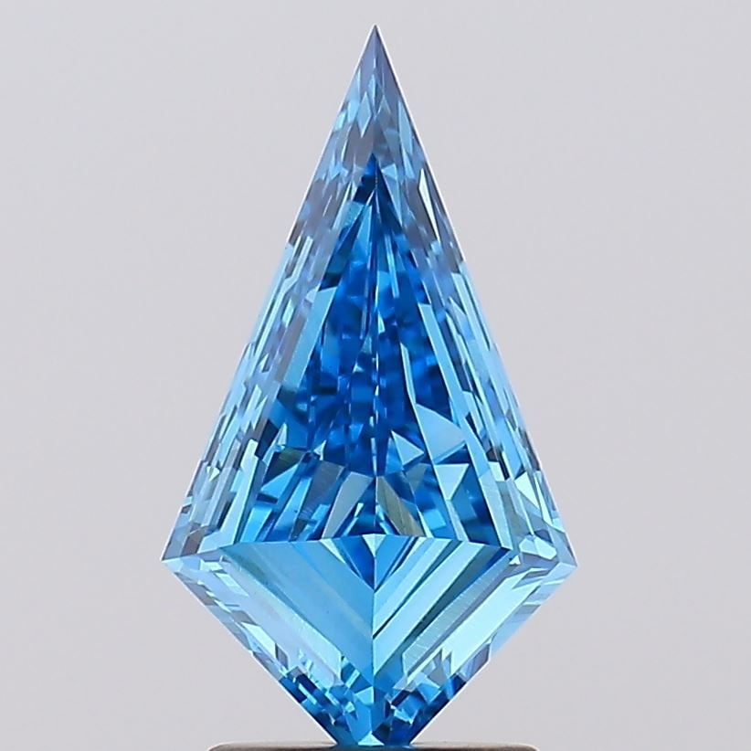 Loose Diamond - KITE 1.62ct Fancy Vivid Blue VVS2: Loose Diamond - KITE 1.62ct Fancy Vivid Blue VVS2 Source: This is a real non-mined Diamond that has been grown in a lab Shape: KITE Carats: 1.62 Color: Fancy Vivid Blue Certification: IGI Video: