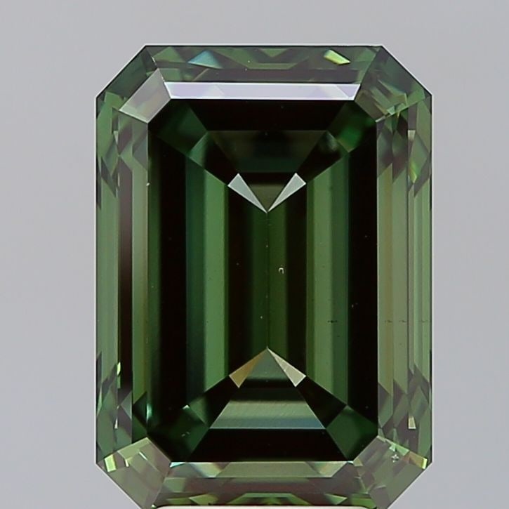 Loose Diamond - EMERALD 6.88ct Fancy Vivid Green VS1: Loose Diamond - EMERALD 6.88ct Fancy Vivid Green VS1 Source: This is a real non-mined Diamond that has been grown in a lab Shape: EMERALD Carats: 6.88 Color: Fancy Vivid Green Certification: NONE Vide