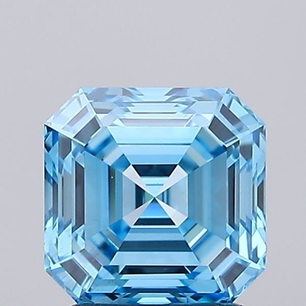 Loose Diamond - ASSCHER 2.2ct Fancy Vivid Blue VS2: Loose Diamond - ASSCHER 2.2ct Fancy Vivid Blue VS2 Source: This is a real non-mined Diamond that has been grown in a lab Shape: ASSCHER Carats: 2.2 Color: Fancy Vivid Blue Certification: IGI Video: