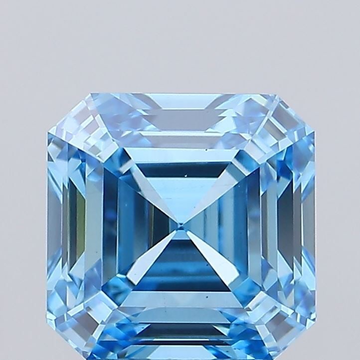 Loose Diamond - ASSCHER 3.03ct Fancy Vivid Blue VS1: Loose Diamond - ASSCHER 3.03ct Fancy Vivid Blue VS1 Source: This is a real non-mined Diamond that has been grown in a lab Shape: ASSCHER Carats: 3.03 Color: Fancy Vivid Blue Certification: IGI Video: