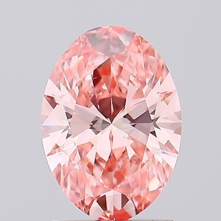 Loose Diamond - OVAL 1.42ct Fancy Vivid Pink VS2: Loose Diamond - OVAL 1.42ct Fancy Vivid Pink VS2 Source: This is a real non-mined Diamond that has been grown in a lab Shape: OVAL Carats: 1.42 Color: Fancy Vivid Pink Certification: IGI Video:
