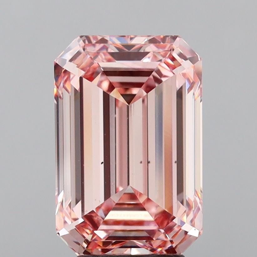 Loose Diamond - EMERALD 5.09ct Fancy Intense Pink VS2: Loose Diamond - EMERALD 5.09ct Fancy Intense Pink VS2 Source: This is a real non-mined Diamond that has been grown in a lab Shape: EMERALD Carats: 5.09 Color: Fancy Intense Pink Certification: IGI Vid