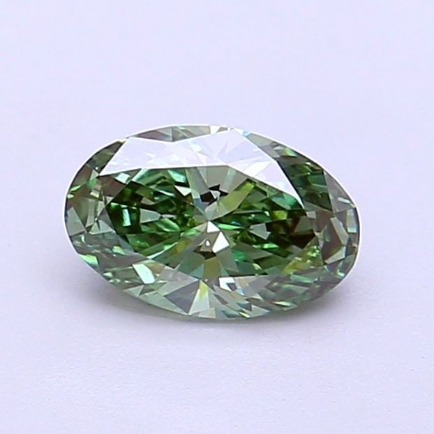 Loose Diamond - OVAL 0.69ct Fancy Vivid Green VS1: Loose Diamond - OVAL 0.69ct Fancy Vivid Green VS1 Source: This is a real non-mined Diamond that has been grown in a lab Shape: OVAL Carats: 0.69 Color: Fancy Vivid Green Certification: IGI Video: