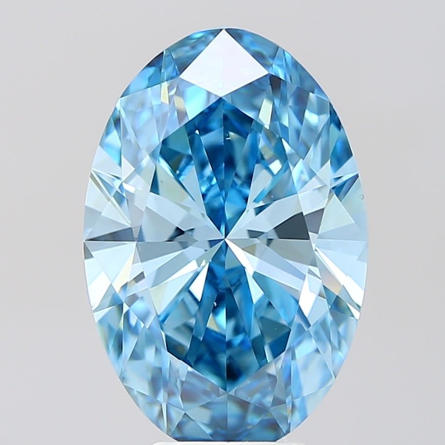 Loose Diamond - OVAL 6.01ct Fancy Vivid Blue VS1: Loose Diamond - OVAL 6.01ct Fancy Vivid Blue VS1 Source: This is a real non-mined Diamond that has been grown in a lab Shape: OVAL Carats: 6.01 Color: Fancy Vivid Blue Certification: IGI Video: