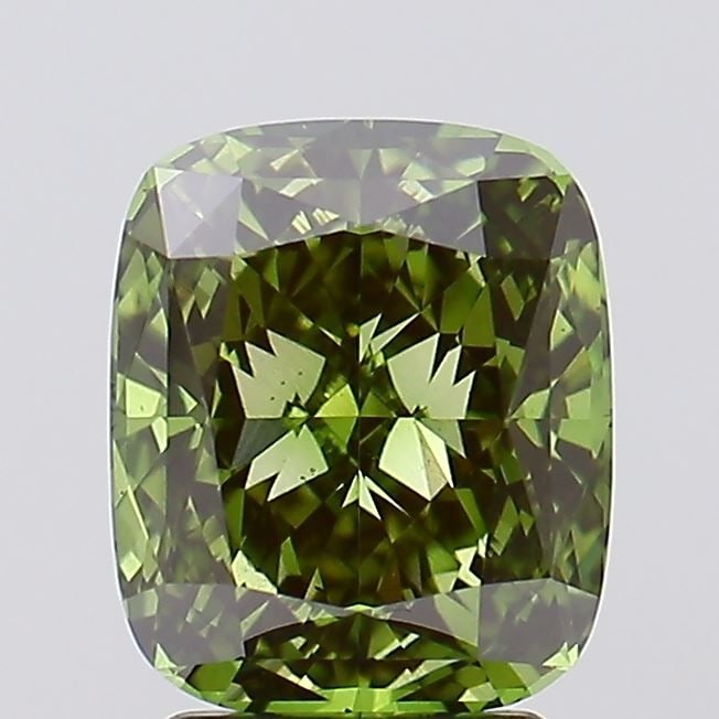 Loose Diamond - CUSHION MODIFIED 3.12ct Fancy Vivid Green VS2: Loose Diamond - CUSHION MODIFIED 3.12ct Fancy Vivid Green VS2 Source: This is a real non-mined Diamond that has been grown in a lab Shape: CUSHION MODIFIED Carats: 3.12 Color: Fancy Vivid Green Certif