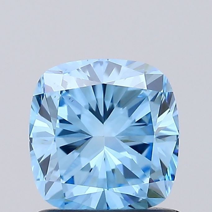 Loose Diamond - CUSHION MODIFIED 1.02ct Fancy Vivid Blue VS2: Loose Diamond - CUSHION MODIFIED 1.02ct Fancy Vivid Blue VS2 Source: This is a real non-mined Diamond that has been grown in a lab Shape: CUSHION MODIFIED Carats: 1.02 Color: Fancy Vivid Blue Certific