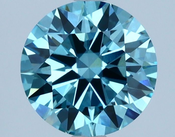 Ideal Loose Diamond - ROUND 1.63ct Fancy Vivid Green Blue VS1 (1 of 1)