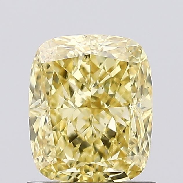 Loose Diamond - CUSHION MODIFIED 1.15ct Fancy Vivid Yellow VS2: Loose Diamond - CUSHION MODIFIED 1.15ct Fancy Vivid Yellow VS2 Source: This is a real non-mined Diamond that has been grown in a lab Shape: CUSHION MODIFIED Carats: 1.15 Color: Fancy Vivid Yellow Cert