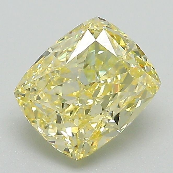Loose Diamond - CUSHION MODIFIED 1.5ct Fancy Vivid Yellow VS1: Loose Diamond - CUSHION MODIFIED 1.5ct Fancy Vivid Yellow VS1 Source: This is a real non-mined Diamond that has been grown in a lab Shape: CUSHION MODIFIED Carats: 1.5 Color: Fancy Vivid Yellow Certif
