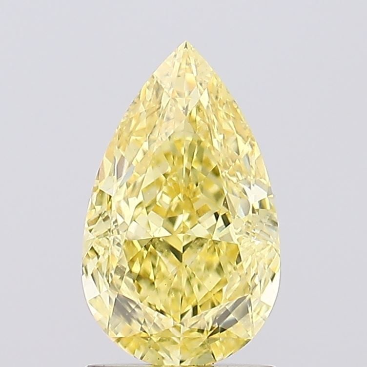 Loose Diamond - PEAR 1.56ct Fancy Vivid Yellow VS2: Loose Diamond - PEAR 1.56ct Fancy Vivid Yellow VS2 Source: This is a real non-mined Diamond that has been grown in a lab Shape: PEAR Carats: 1.56 Color: Fancy Vivid Yellow Certification: IGI Video: