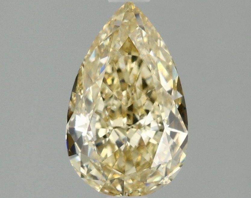 Loose Diamond - PEAR 1.53ct Fancy Light Yellow VS1: Loose Diamond - PEAR 1.53ct Fancy Light Yellow VS1 Source: This is a real non-mined Diamond that has been grown in a lab Shape: PEAR Carats: 1.53 Color: Fancy Light Yellow Certification: IGI Video: