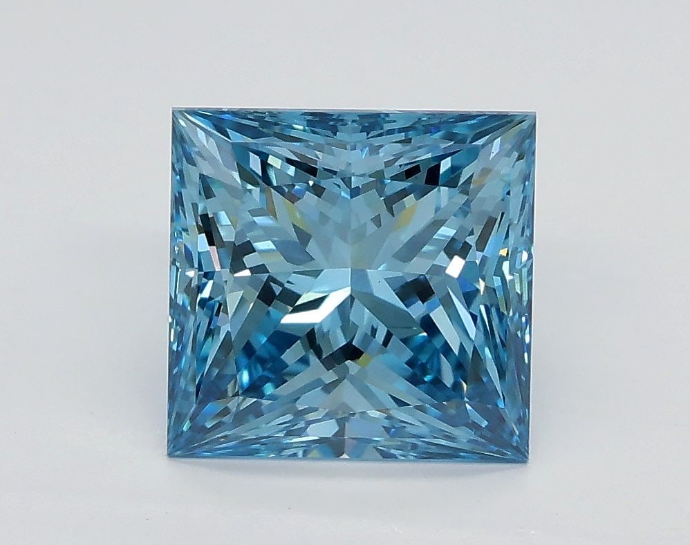 Loose Diamond - PRINCESS 2.01ct Fancy Intense Blue VS1: Loose Diamond - PRINCESS 2.01ct Fancy Intense Blue VS1 Source: This is a real non-mined Diamond that has been grown in a lab Shape: PRINCESS Carats: 2.01 Color: Fancy Intense Blue Certification: IGI V