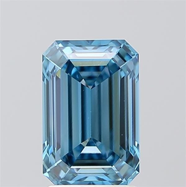 Loose Diamond - EMERALD 2.09ct Fancy Vivid Blue VS1: Loose Diamond - EMERALD 2.09ct Fancy Vivid Blue VS1 Source: This is a real non-mined Diamond that has been grown in a lab Shape: EMERALD Carats: 2.09 Color: Fancy Vivid Blue Certification: IGI Video: