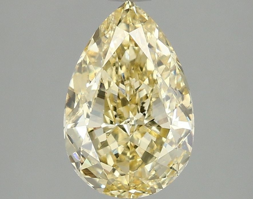 Loose Diamond - PEAR 2.02ct Fancy Intense Yellow VS1: Loose Diamond - PEAR 2.02ct Fancy Intense Yellow VS1 Source: This is a real non-mined Diamond that has been grown in a lab Shape: PEAR Carats: 2.02 Color: Fancy Intense Yellow Certification: IGI Video