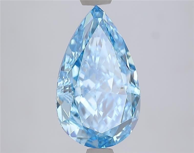 Loose Diamond - PEAR 4.05ct Fancy Vivid Blue VVS2: Loose Diamond - PEAR 4.05ct Fancy Vivid Blue VVS2 Source: This is a real non-mined Diamond that has been grown in a lab Shape: PEAR Carats: 4.05 Color: Fancy Vivid Blue Certification: IGI Video:
