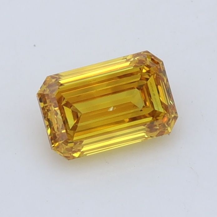 Loose Diamond - EMERALD 0.7ct Fancy Vivid Yellow VS2 (1 of 1)