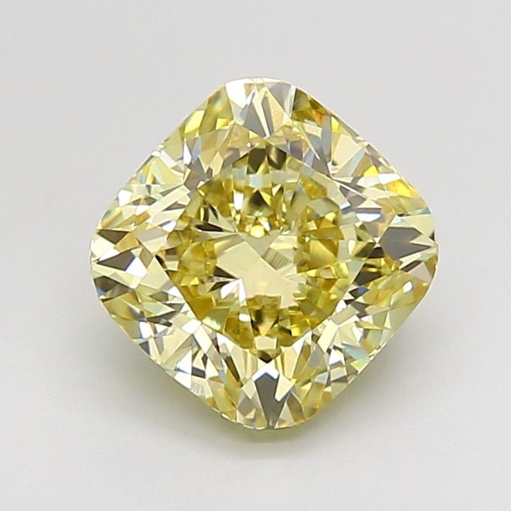 Loose Diamond - CUSHION MODIFIED 2.05ct Fancy Yellow VVS2: Loose Diamond - CUSHION MODIFIED 2.05ct Fancy Yellow VVS2 Source: This is a real non-mined Diamond that has been grown in a lab Shape: CUSHION MODIFIED Carats: 2.05 Color: Fancy Yellow Certification: