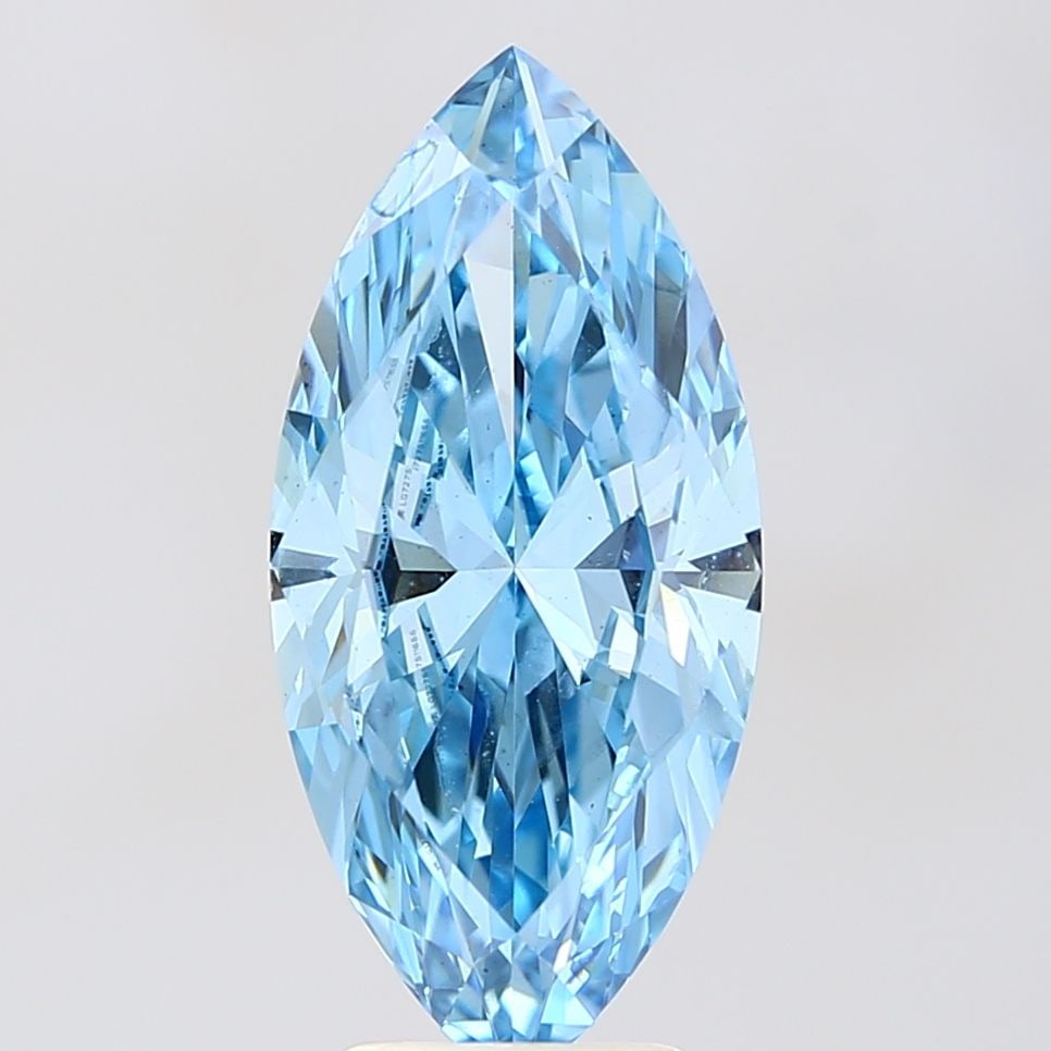 Loose Diamond - MARQUISE 4.02ct Fancy Vivid Blue VS1: Loose Diamond - MARQUISE 4.02ct Fancy Vivid Blue VS1 Source: This is a real non-mined Diamond that has been grown in a lab Shape: MARQUISE Carats: 4.02 Color: Fancy Vivid Blue Certification: IGI Video