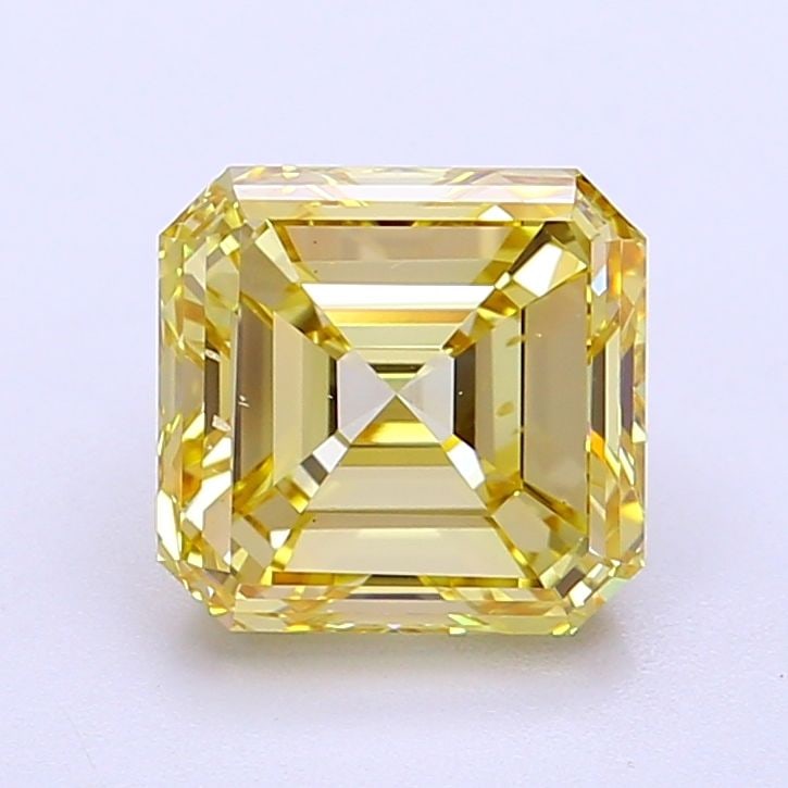 Loose Diamond - ASSCHER 2.5ct Fancy Yellow VS2: Loose Diamond - ASSCHER 2.5ct Fancy Yellow VS2 Source: This is a real non-mined Diamond that has been grown in a lab Shape: ASSCHER Carats: 2.5 Color: Fancy Yellow Certification: IGI Video: