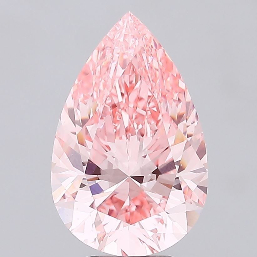 Loose Diamond - PEAR 5.31ct Fancy Vivid Pink VS1: Loose Diamond - PEAR 5.31ct Fancy Vivid Pink VS1 Source: This is a real non-mined Diamond that has been grown in a lab Shape: PEAR Carats: 5.31 Color: Fancy Vivid Pink Certification: IGI Video: