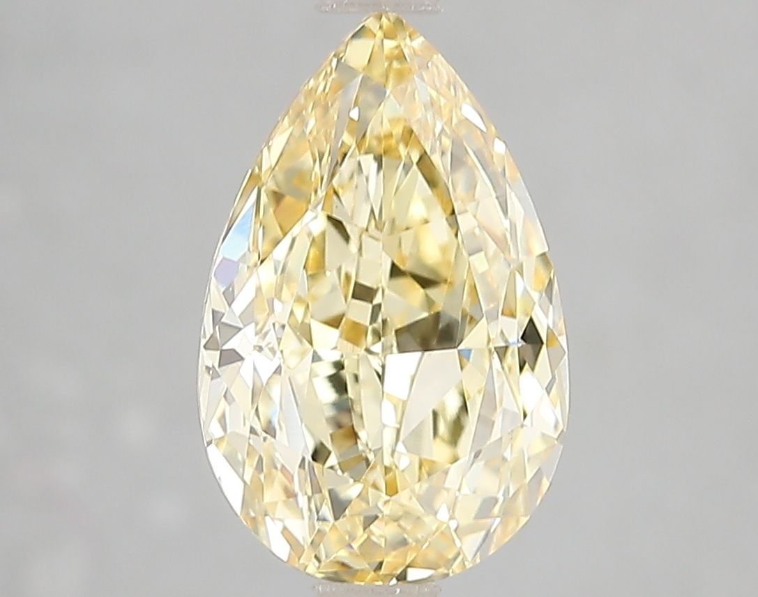Loose Diamond - PEAR 3.01ct Fancy Intense Yellow VS1: Loose Diamond - PEAR 3.01ct Fancy Intense Yellow VS1 Source: This is a real non-mined Diamond that has been grown in a lab Shape: PEAR Carats: 3.01 Color: Fancy Intense Yellow Certification: IGI Video
