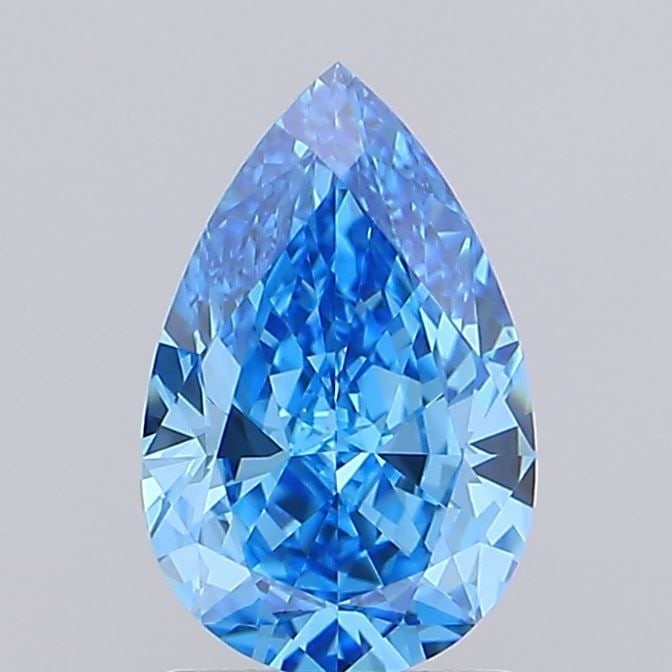 Loose Diamond - PEAR 1.17ct Fancy Vivid Blue VVS2: Loose Diamond - PEAR 1.17ct Fancy Vivid Blue VVS2 Source: This is a real non-mined Diamond that has been grown in a lab Shape: PEAR Carats: 1.17 Color: Fancy Vivid Blue Certification: IGI Video: