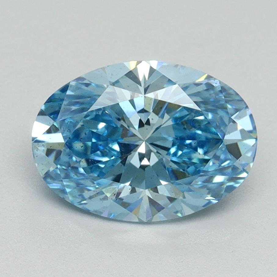 Loose Diamond - OVAL 2.02ct Fancy Vivid Blue SI1: Loose Diamond - OVAL 2.02ct Fancy Vivid Blue SI1 Source: This is a real non-mined Diamond that has been grown in a lab Shape: OVAL Carats: 2.02 Color: Fancy Vivid Blue Certification: IGI Video: