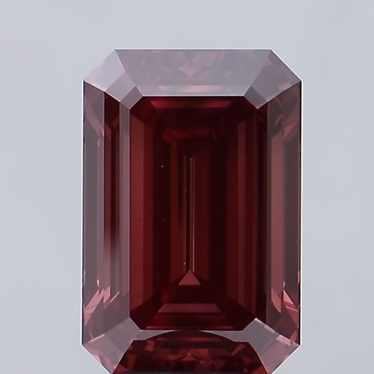 Loose Diamond - EMERALD 5.18ct Fancy Deep Red VS1: Loose Diamond - EMERALD 5.18ct Fancy Deep Red VS1 Source: This is a real non-mined Diamond that has been grown in a lab Shape: EMERALD Carats: 5.18 Color: Fancy Deep Red Certification: NONE Video: