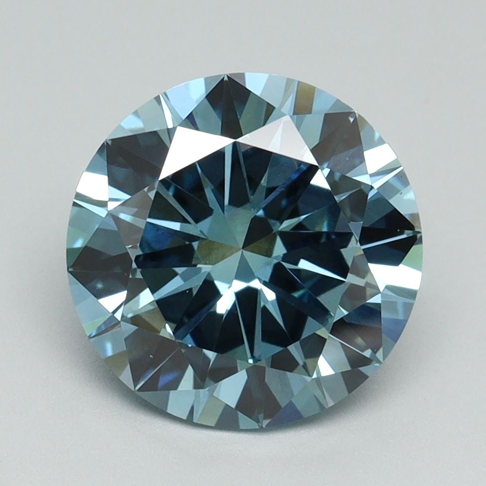 Loose Diamond - ROUND 3.0ct Fancy Vivid Blue VS1: Loose Diamond - ROUND 3.0ct Fancy Vivid Blue VS1 Source: This is a real non-mined Diamond that has been grown in a lab Shape: ROUND Carats: 3.0 Color: Fancy Vivid Blue Certification: IGI Video:
