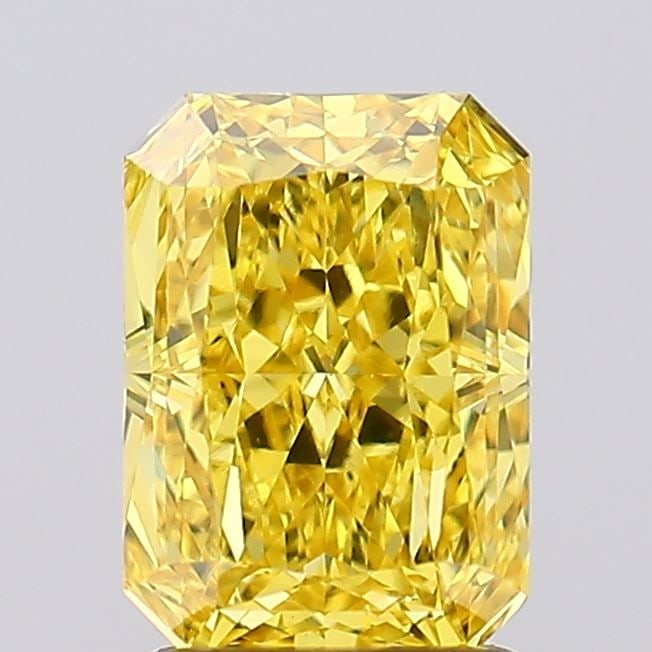 Loose Diamond - RADIANT 2.11ct Fancy Vivid Yellow VVS2: Loose Diamond - RADIANT 2.11ct Fancy Vivid Yellow VVS2 Source: This is a real non-mined Diamond that has been grown in a lab Shape: RADIANT Carats: 2.11 Color: Fancy Vivid Yellow Certification: IGI Vi