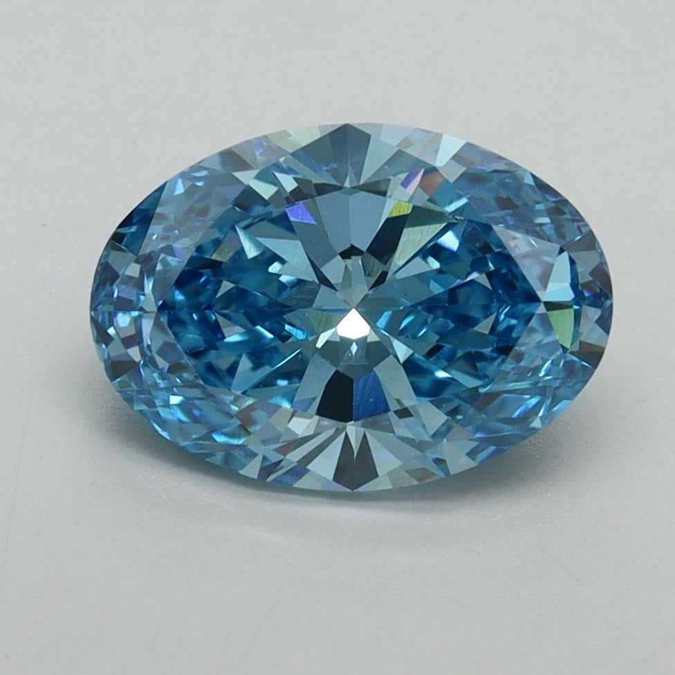Loose Diamond - OVAL 2.01ct Fancy Vivid Blue VVS2: Loose Diamond - OVAL 2.01ct Fancy Vivid Blue VVS2 Source: This is a real non-mined Diamond that has been grown in a lab Shape: OVAL Carats: 2.01 Color: Fancy Vivid Blue Certification: IGI PLEASE NOTE: