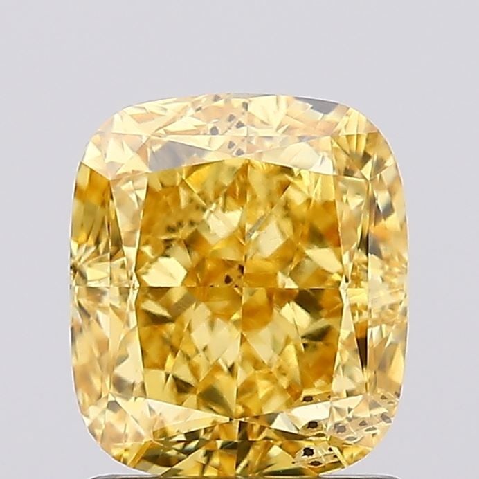 Loose Diamond - CUSHION MODIFIED 1.51ct Fancy Vivid Yellow SI1: Loose Diamond - CUSHION MODIFIED 1.51ct Fancy Vivid Yellow SI1 Source: This is a real non-mined Diamond that has been grown in a lab Shape: CUSHION MODIFIED Carats: 1.51 Color: Fancy Vivid Yellow Cert