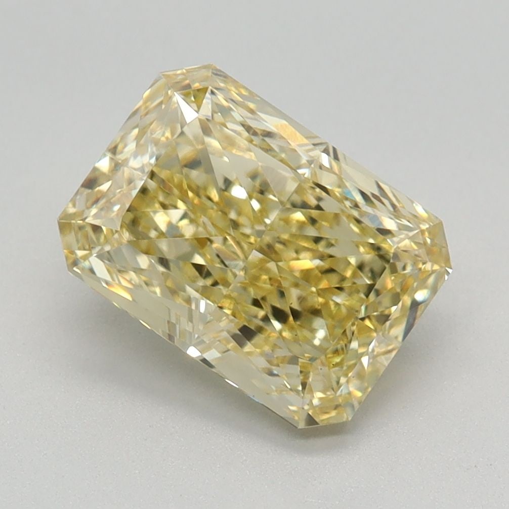 Loose Diamond - RADIANT 2.12ct Fancy Intense Yellow VS1: Loose Diamond - RADIANT 2.12ct Fancy Intense Yellow VS1 Source: This is a real non-mined Diamond that has been grown in a lab Shape: RADIANT Carats: 2.12 Color: Fancy Intense Yellow Certification: IGI