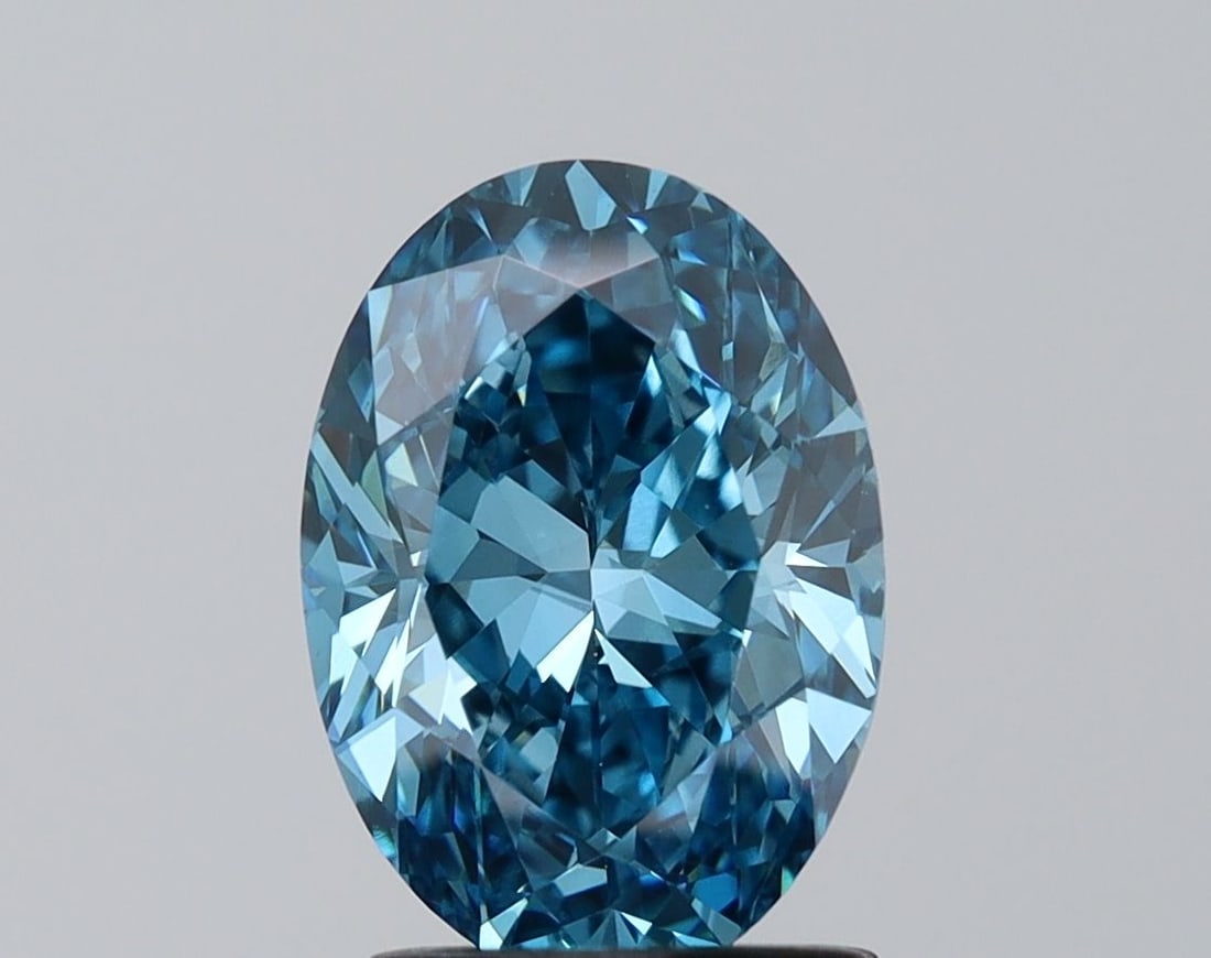 Loose Diamond - OVAL 2.02ct Fancy Vivid Blue VS2: Loose Diamond - OVAL 2.02ct Fancy Vivid Blue VS2 Source: This is a real non-mined Diamond that has been grown in a lab Shape: OVAL Carats: 2.02 Color: Fancy Vivid Blue Certification: IGI Video: