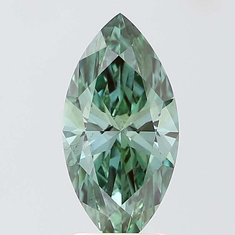 Loose Diamond - MARQUISE 2.0ct Fancy Vivid Green VS2: Loose Diamond - MARQUISE 2.0ct Fancy Vivid Green VS2 Source: This is a real non-mined Diamond that has been grown in a lab Shape: MARQUISE Carats: 2.0 Color: Fancy Vivid Green Certification: IGI Video