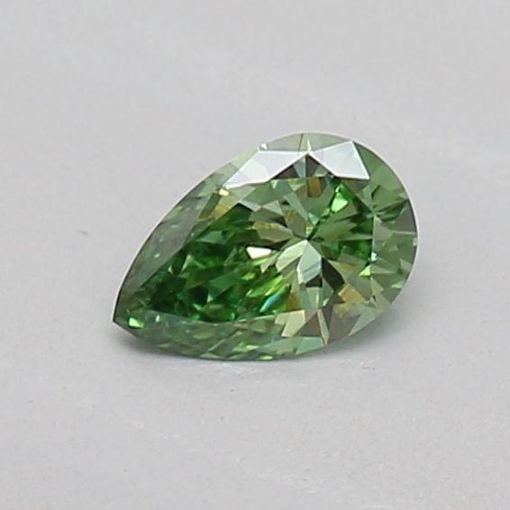 Loose Diamond - PEAR 0.14ct Fancy Vivid Green VVS2: Loose Diamond - PEAR 0.14ct Fancy Vivid Green VVS2 Source: This is a real non-mined Diamond that has been grown in a lab Shape: PEAR Carats: 0.14 Color: Fancy Vivid Green Certification: IGI Video: