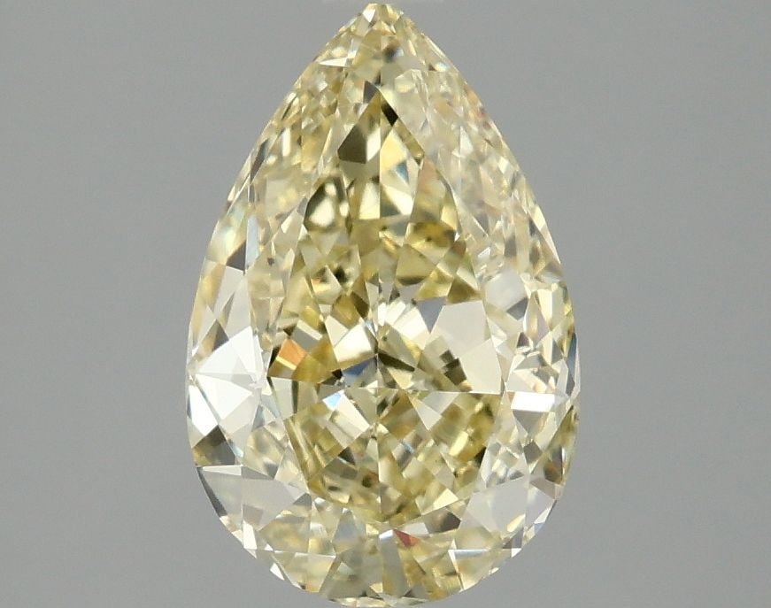 Loose Diamond - PEAR 1.9ct Fancy Intense Yellow VVS2: Loose Diamond - PEAR 1.9ct Fancy Intense Yellow VVS2 Source: This is a real non-mined Diamond that has been grown in a lab Shape: PEAR Carats: 1.9 Color: Fancy Intense Yellow Certification: IGI Video: