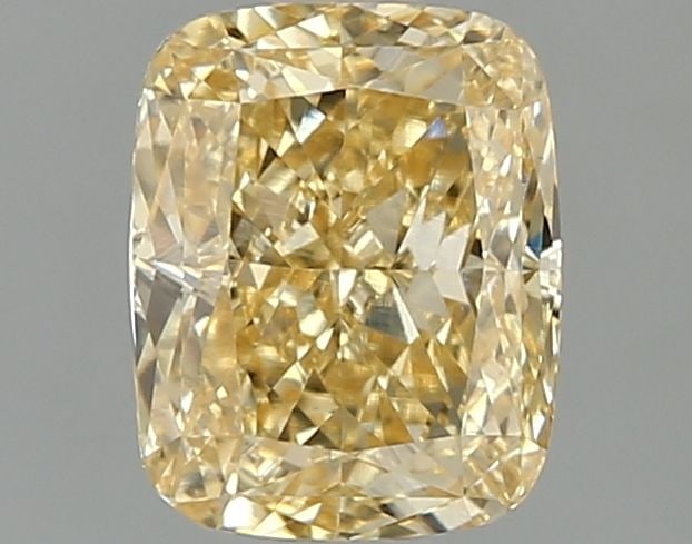 Loose Diamond - CUSHION MODIFIED 1.47ct Fancy Intense Yellow VS1: Loose Diamond - CUSHION MODIFIED 1.47ct Fancy Intense Yellow VS1 Source: This is a real non-mined Diamond that has been grown in a lab Shape: CUSHION MODIFIED Carats: 1.47 Color: Fancy Intense Yellow