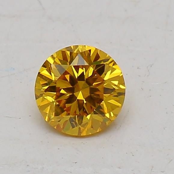 Loose Diamond - ROUND 0.18ct Orangey Yellow: Loose Diamond - ROUND 0.18ct Orangey Yellow Source: Natural Shape: ROUND Carats: 0.18 Color: Orangey Yellow Certification: GIA Video: