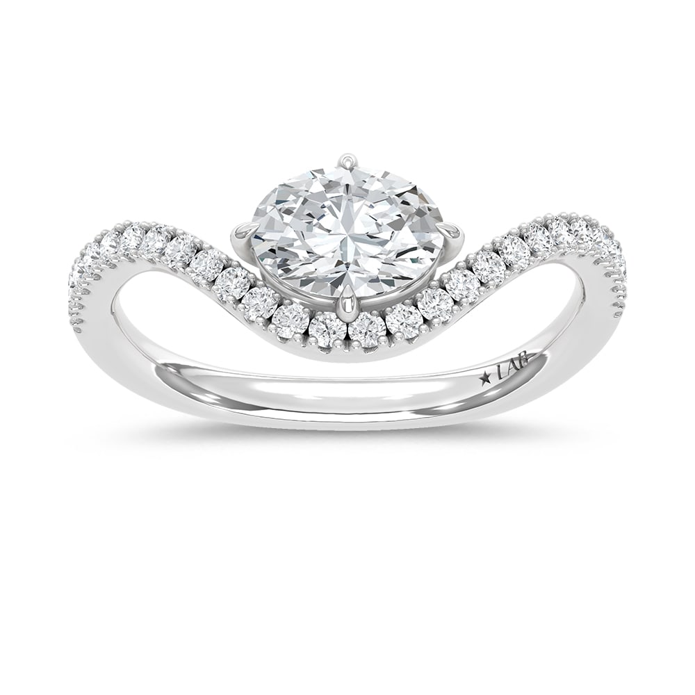 14K White Gold Lab Grown Diamond 1 Ct.Tw. Fashion Ring: 14K White Gold Lab Grown Diamond 1 Ct.Tw. Fashion Ring Add sparkle to any outfit with this elegant 14K white gold fashion ring, featuring 1 carat total weight of dazzling lab-grown diamonds. Its refin
