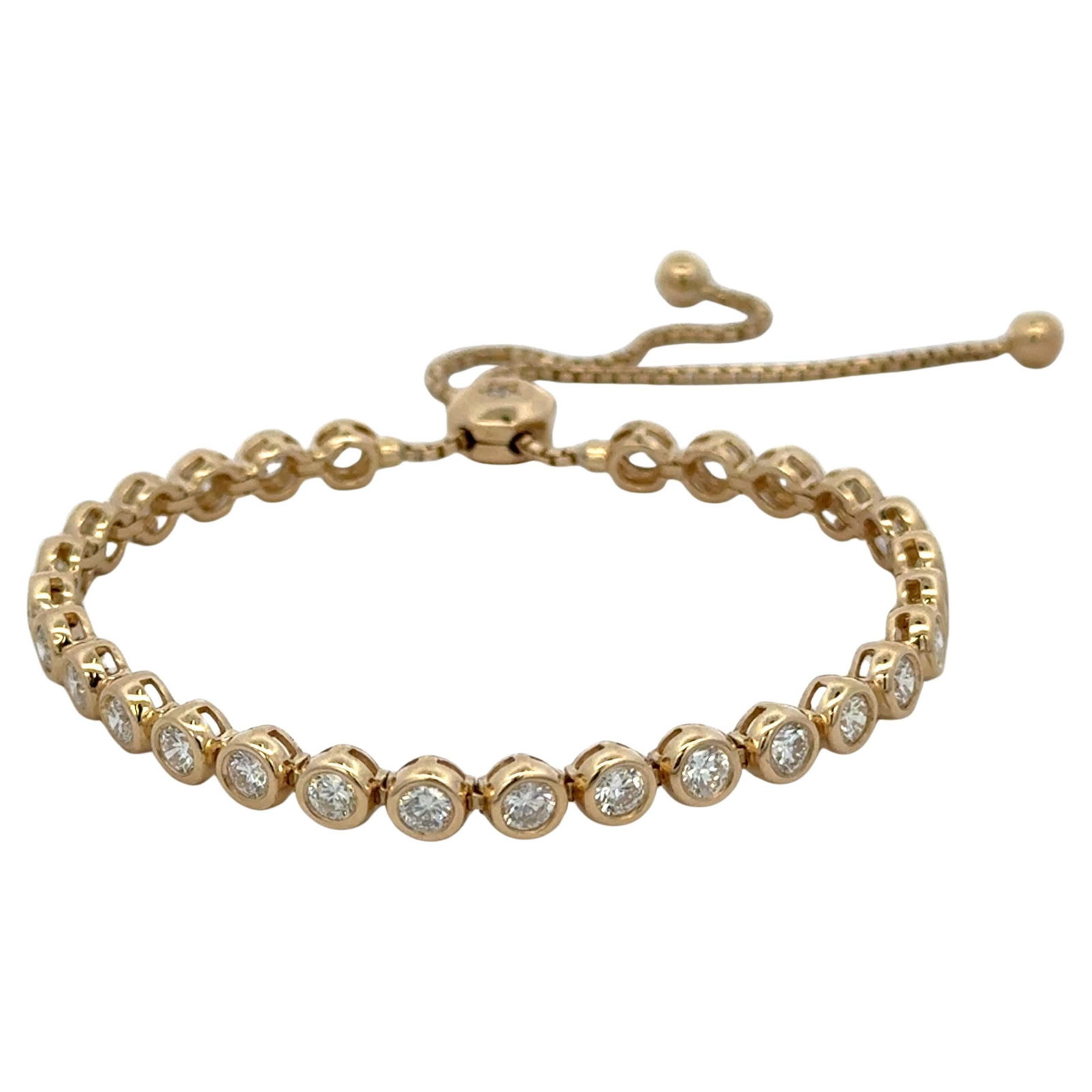 Harbor Diamonds 14K Yellow Gold Bolo Tennis Bracelet 2.85 Carats Diamonds: Harbor Diamonds 14K Yellow Gold Bolo Tennis Bracelet 2.85 Carats Diamonds This exquisite 14k yellow gold bolo tennis bracelet features a stunning arrangement of 30 round brilliant diamonds, totaling 2