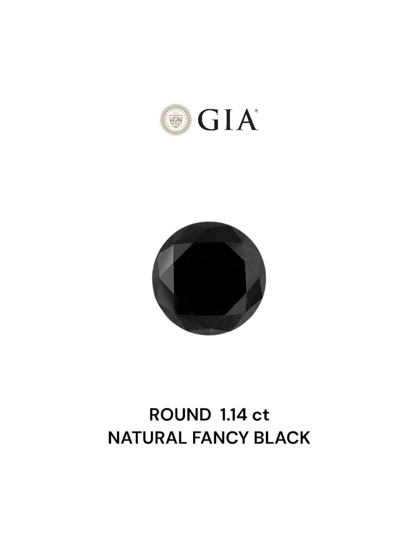 Loose Diamond - ROUND 1.14ct Fancy Black VVS2: Loose Diamond - ROUND 1.14ct Fancy Black VVS2 Source: Natural Shape: ROUND Carats: 1.14 Color: Fancy Black Certification: GIA Video:
