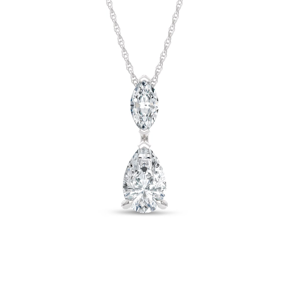 14K White Gold Lab Grown Diamond 1 Ct.Tw. Fashion Pendant (1 of 4)